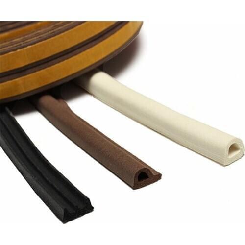 5 meters D P E self-adhesive door and window sealing strip glass window anti-collision rubber strip foam sound insulation strip