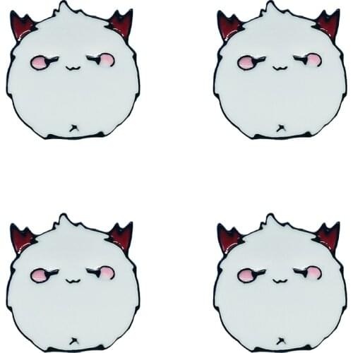 4pcs Cartoon Demon Pin Devil Anime Brooches Metal Enamel Pins Shirt Bag Lapel Jewelry Gift For Friends/Women