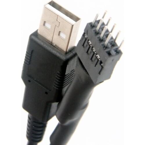 9pin Male to External USB A Male PC Mainboard Internal Data Extension Cable