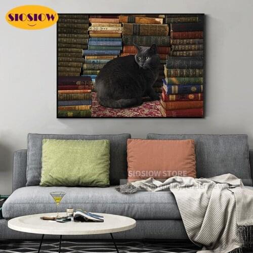 5d Diy Diamond Painting Black Cat Animal Full Square Drill Resin Diamond Embroidery Daimond Mosaic Cross Stitch Decor Home Gifts