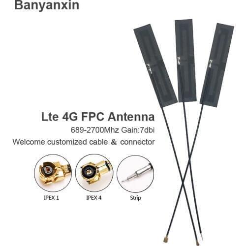 Flexible GSM 3G 4G LTE FPC Antenna Built-in 4G FPC Antenna, IPEX MHF4 1.13Wire 10PCS / batch
