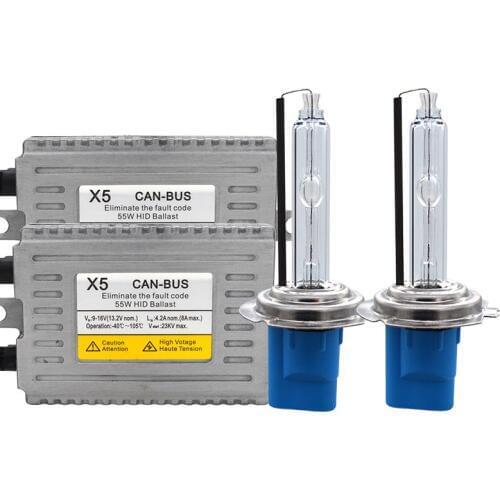 SKYJOYCE Car Headlight 55W DLT Canbus HID Kit AC 55W DLT X5 Canbus Ballast 5500K H1 H3 H11 9005 9006 H7 55W Canbus HID Xenon Kit