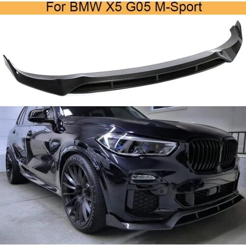 Car Front Bumper Lip Spoiler Splitters For BMW X5 G05 M-Sport 2019 2020 Front Bumper Lip Chin Spoiler Guard Carbon Fiber / FRP