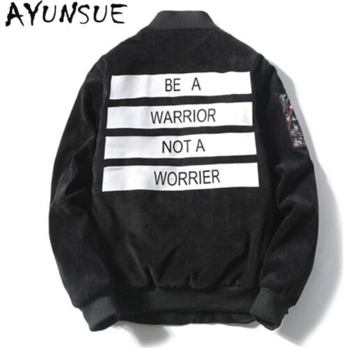 AYUNSUE Mens Corduroy Jackets