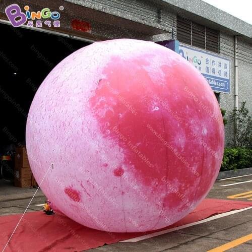 Free shipping 10 feet DIA. inflatable pink red moon balloon for decoration -inflatable toy