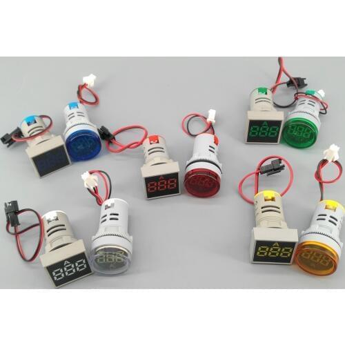 LED Digital Display Amper Meter Current Indicator Signal Light Ammeter Tester Measuring 0-100A