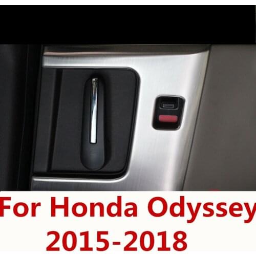 For Honda Odyssey 2015-2018 Car Styling middle door Inner Door Handle Cover Door Bowl Frame Trim Sticker Interior Accessories