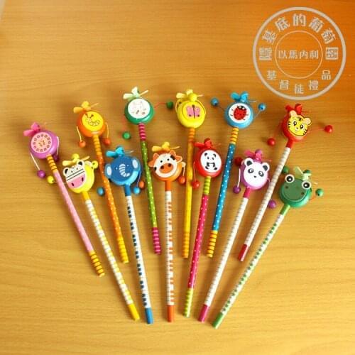 Cute cartoon modeling pencil Student daily supplies 10pcs free shpping