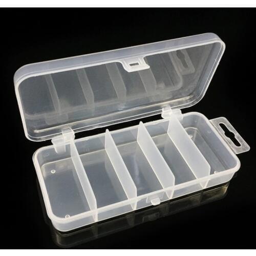 1Pcs/lot Fishing Tackle Boxes Fixable Small Fishing Box Plastic Storage Box Case Holder Fish Lure Bait Hooks Tackle