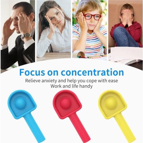 Creative Silicone Fidget Toy Bubble Sensory Pen Cap Bubble up to Relieve Stress for Decompression DU55