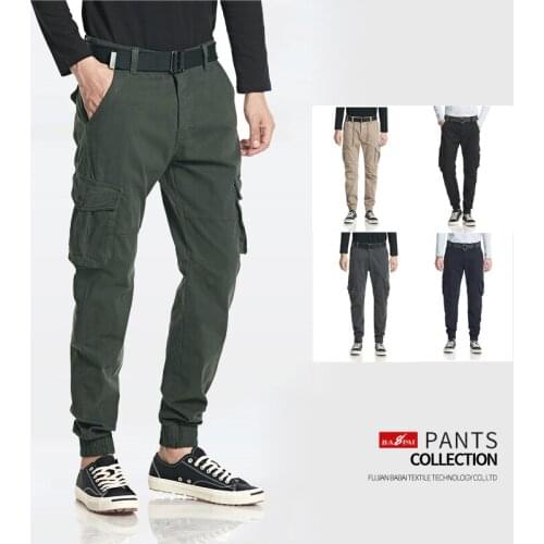 BAPAI Mens Fashion Thick Multi-pocket Trousers Casual Outdoor Sports Overalls Retro Trendy Hip-hop Pants