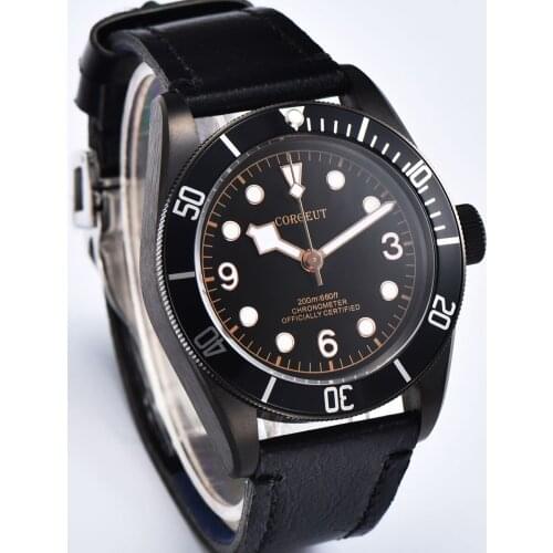 CORGEUT Luxury Top Brand Sport Swim Waterproof Sapphire Glass Luminous Mechanical Male Clock Self-Wind Automatic Mens Wristwatch