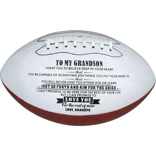 Rugby Ball American Football Sports Practice Training Ball Recreation Microfiber Leather Number 9 Training Rugby