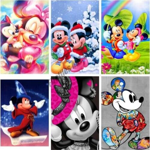 Full Square/Round Drill DIY Diamond Painting Disney "Cartoon Mickey Mouse" Cross Stitch Kits Mosaic Rhinestone Home Decor Gift
