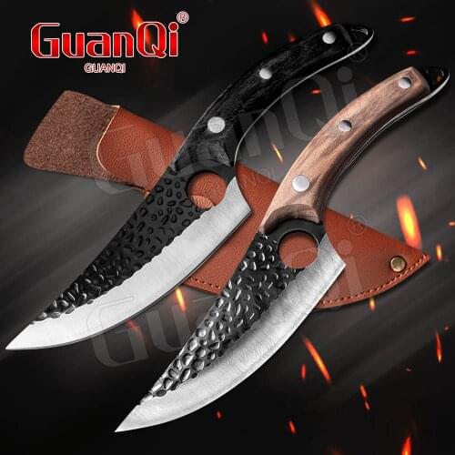 Handmade Boning Knife Full Tang Butcher Knife Stainless Steel Serbian Cooking Butcher Cleaver Camping Fish Knifes Slicing Knife