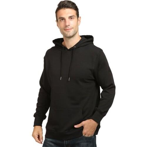 Soild color warm thick round neck padded sweatshirt pullover hoodie 100% cotton retro loose Mens and womens couple Hoodies