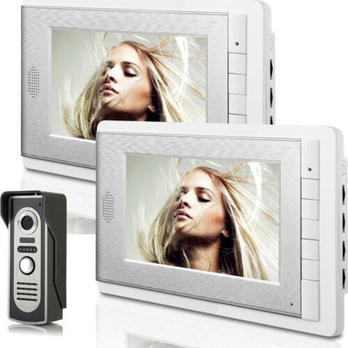 One to Two 7 Inch Monitor Water-Proof IP66 Wired Video Door phone
