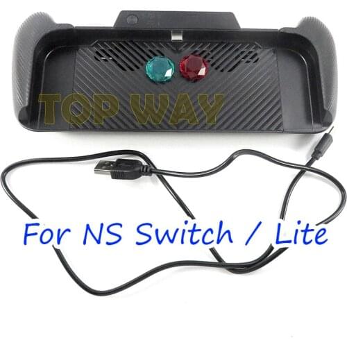For Nintend Switch Lite & NS Console Portable Stretch Power Bank 2500mAh Charger Stand Cooling Fan Case 3D Thumb Caps Hand Grip