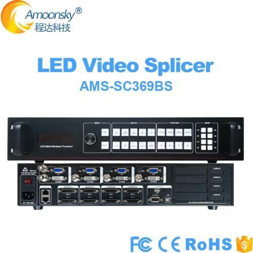 Professional sdi AMS-SC369BS led video splicer commercial advertising led display 8k processor led splicer