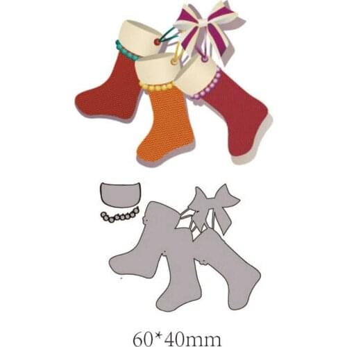 Cutting Die Christmas stocking Folder Card Making Album Scrapbooking Embossing Dies Metal Embossing Stencils Template 60*40mm