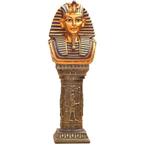 ANCIENT EGYPT GOD PHARAOH GOD OF WAR STATUE RESIN CRAFTS TUTANKHAMUN CLEOPATRA ART SCULPTURE HOME DECORATION SOUVENIR R2917