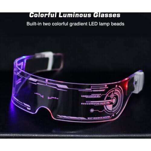 LED Glasses Neon Luminous LED Glasses With Light Led Glasses EL Wire Neon Luminous Glasses DJ SunGlasses Halloween Party Decor