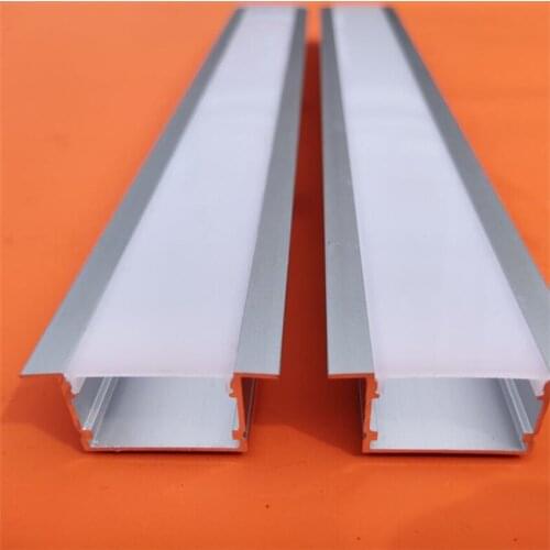 YANGMIN Free Shipping 2M/PCS Silver Aluminum Extrusion Profile Housing Diffuser Track for Strip Light with 2M/6.6FT U Shape