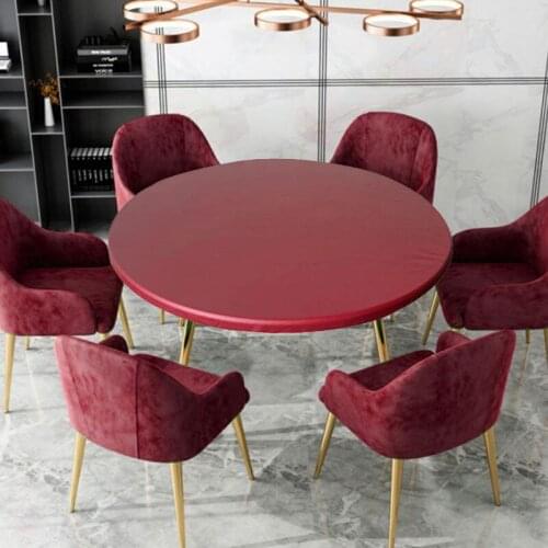 60-120cm Table Protector Cover Waterproof Anti-oil Tablecloths Desktop Cover Waterproof Table Cloth Round Elastic Table Cover