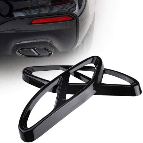 1 Pair Rear Cylinder Exhaust Pipe Cover Trim for Mercedes for Benz B C E GLC GLE Class 2015-2020 Car Styling Accessories