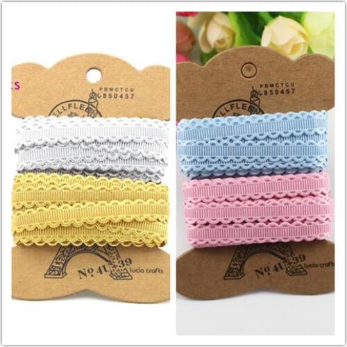 10mm Mixed 2 Colors Lace Ribbon Handmade Lace Trim Patchwork Material DIY Garment Sewing Accessories 6y/lot,3y/color R0306