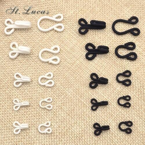 10pcs/lot combined copper buttons Metal hook buckle collar hook hidden button though cord collar hook clasp buckle accessories