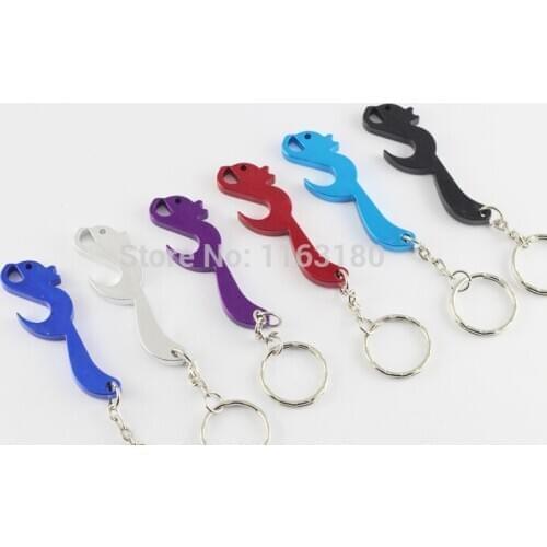 1000 pcs/lot outdoor promotion gift keychain aluminum alloy can bottle opener keyring-squirrel shape free shipping
