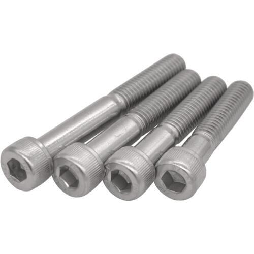 4pcs M6 stainless steel half teeth Hexagon socket head bolts Cup head screw fasteners High quality screw bolts 35mm-55mm length