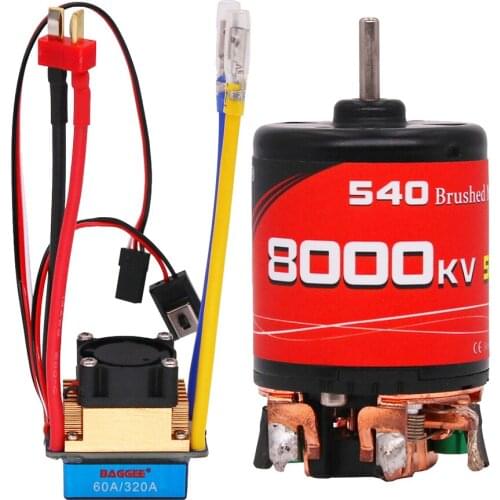 Brushed Motor Accessory 2-3 Lipo/6-9NiMH 60A ESC for 1:10 RC Car Truck Parts