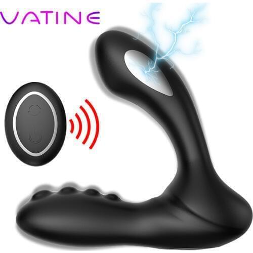 8 Speeds Anal Dildo Vibrator Perineum Stimulator Electric Shock Prostate Massager Anal Butt Plug Sex Toys for Men Women Gay