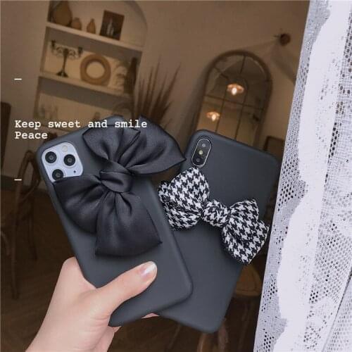 Fashion Girl Sweet Bowknot Phone Case For Huawei Mate 20 Lite Mate 30 10 Soft TPU Cover For Huawei P20 P30 P40 P50 Y6P Y9A Y9S