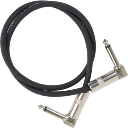 60cm Length Guitar Effects Pedal Cable Connector 6.35 Plug Wire Adapter Line Round Head