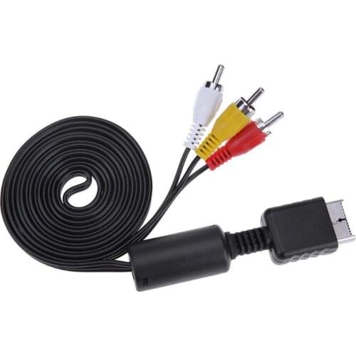 ALLOYSEED 1.8m Game Audio Video AV Cable to 3 RCA A/V TV Adapter Cord Wire For Sony PlayStation 2 3 PS2 PS3 Game Console Cable