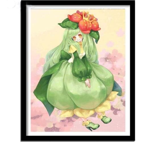 Miss Skirt Cartoon 5d Diy Diamond Painting Embroidery Full Square Round Rhinestone Mosaic Gift Handicraft Making Home Decoration