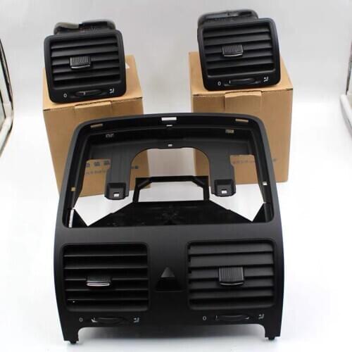 1 Set Central Air Conditioning Outlet A / C Vent Kit + Warning Switch For VW Jetta Golf 1KD 819 728 1KD 819 704 1K0 819 703
