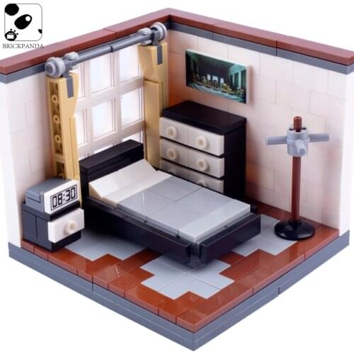 MOC Classic City Furniture House Building Block Parts Bedroom DIY Minifigs Living Room Accessories Interior Decoration Kid Toys
