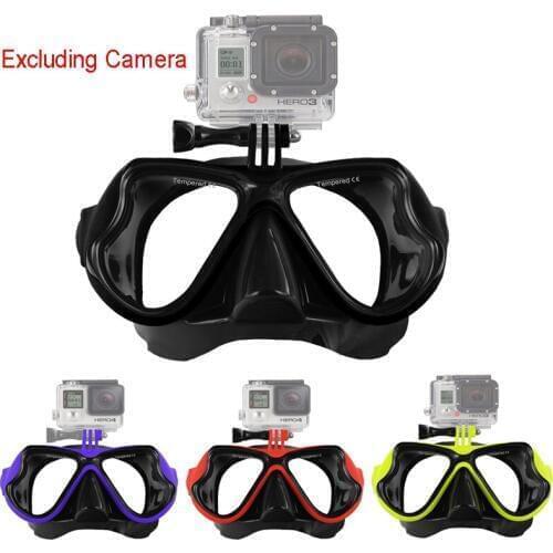 Scuba Diving Mask Glasses Snorkel with Holder for Gopro Camera anti fog Snorkeling Spearfishing Surfing equipment accessories