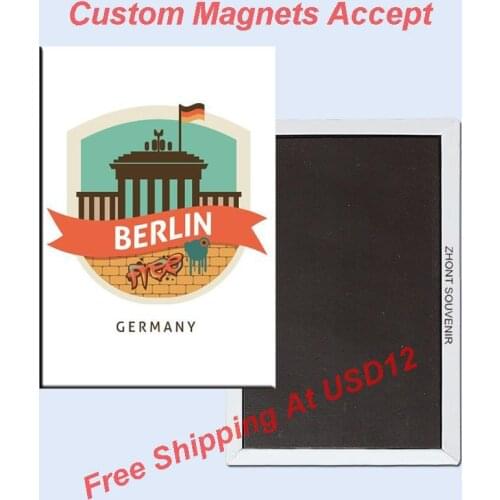 Metal Wrapped Magnets SOUVEMAG,Berlin cartoon Illstration Wrapped Fridge Magnet 5693 Rigid Metal Souvenir