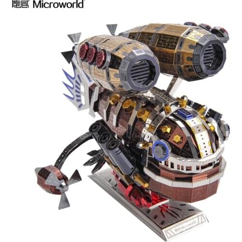 Microworld 3D Metal Puzzle Whale Base Model kits DIY Laser Cut Assemble Jigsaw Toy GIFT For Children