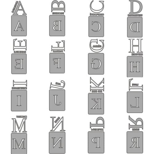 MT Craft French Alphabet Letters Metal Cutting Dies Stencils Scrapbooking Photo Album Decorative Embossing Paper Card Crafts