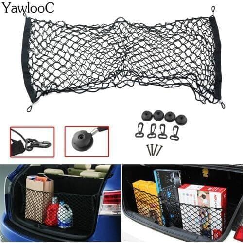 Nylon Car Storage Net Mesh Hatchback 90cm-35cm Rear Luggage Cargo Trunk extra Storage Organizer for SUV/RV hatchback