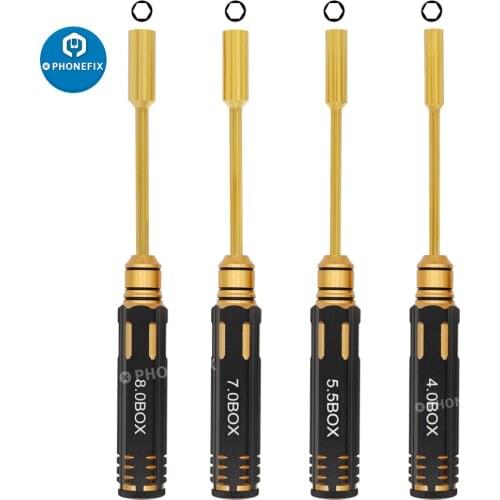 Hex Socket Screwdriver 4 In 1 Hexagon Head 4 5.5 7.0 8.0mm Hex Screw Driver Tools Set Professional RC Tools For FPV Helicopter