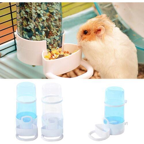 Transparent Automatic Hamster Water Bottle Feeder Guinea Pig Bird Feeding Bowel