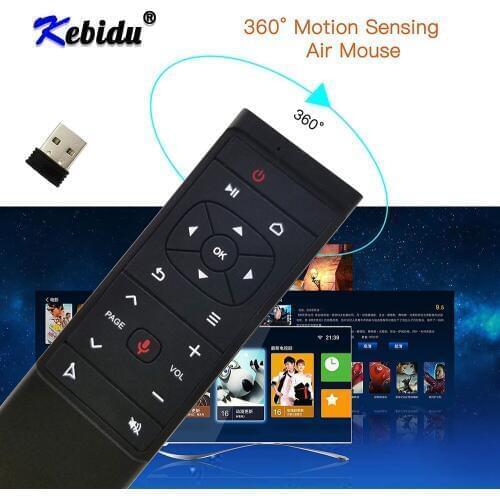 Kebidu MT12 Voice Assistant Air Mouse Gyro Sensing 2.4G Remote Control For Android TV Box H96 X96 MAX HK1 TX6 A95X F1 PK G10 G20