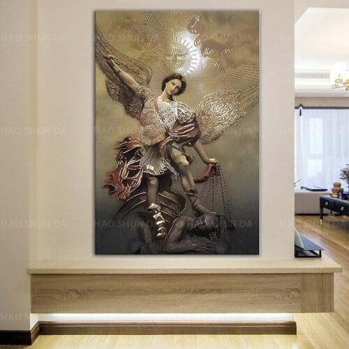St. Michael The Archangel Poster Decorative Painting Canvas Wall Art Living Room Posters Bedroom Painting for home decor